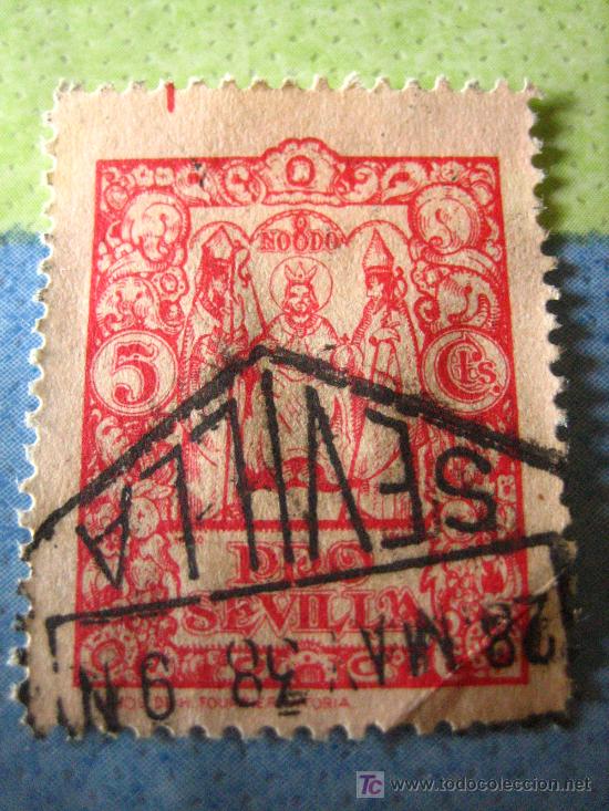 Sellos: Sello Pro Sevilla, 5 cts - Foto 1