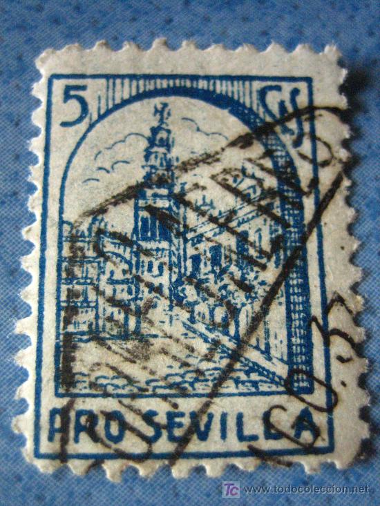 Sellos: Sello Pro Sevilla, 5 cts - Foto 1