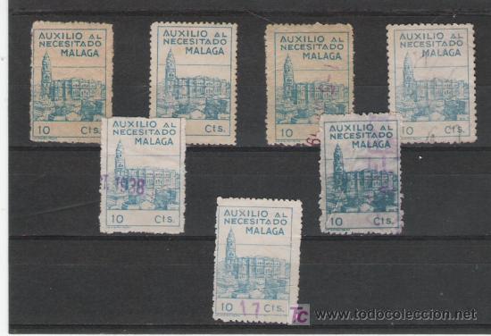 Sellos: LOTE DE MALAGA  AUXILIO AL NECESITADO - Foto 1