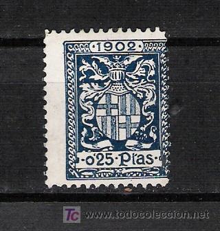 Sellos: 0077 BARCELONA 1902 25c. azul 0077 - Foto 1