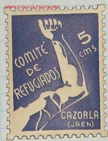 Sellos: Comit&eacute; de refugiados, 5 cts, Cazorla, Ja&eacute;n - Foto 1