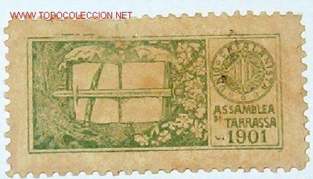 Sellos: Assamble de Tarrassa, 1901. - Foto 1