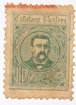 Sellos: Catalans il&middot;lustres. Clav&eacute;. - Foto 1