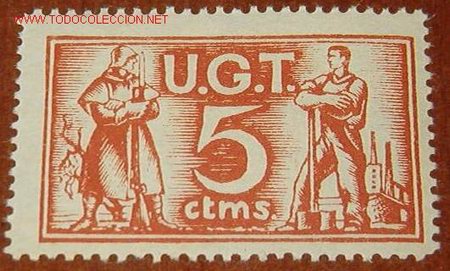 Sellos: UGT, 5 cts - Foto 1