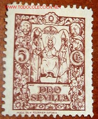 Sellos: Pro Sevilla, 5 cts - Foto 1