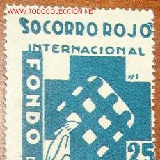 Sellos: SOCORRO ROJO INTERNACIONAL, FONDO DE AYUDA, 25 CTS. REPÚBLICA. Lote 26339765