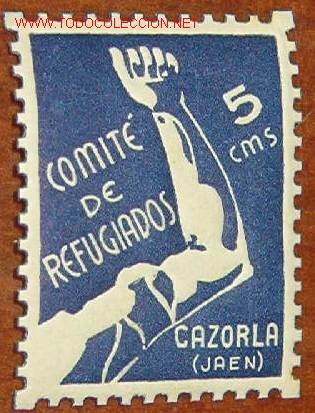Sellos: Comit&eacute; de refugiados, 5 cts, Cazorla, Ja&eacute;n - Foto 1
