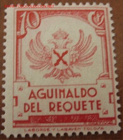 Sellos: Aguinaldo del requet&eacute;, 10 cts. - Foto 1