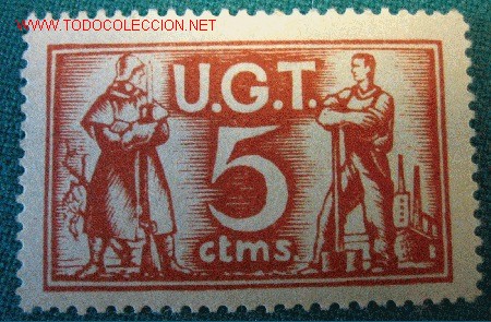 Sellos: UGT, 5 cts. - Foto 1
