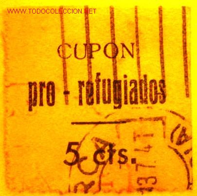 Sellos: Cupon pro- refugiados 5 cts. - Foto 1