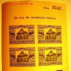 Sellos: HOJITA MADRID 1936-37. PI DE LLOBREGAT. Nº 3542.. Lote 2199778