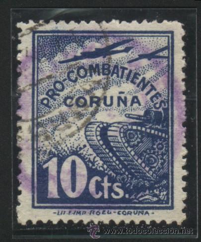 Sellos: S-01374- CORU&Ntilde;A. PRO COMBATIENTES. - Foto 1