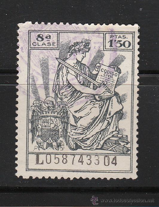 Sellos: CODIGO CIVIL. 8&ordf; CLASE. 1,50 PTAS. - Foto 1