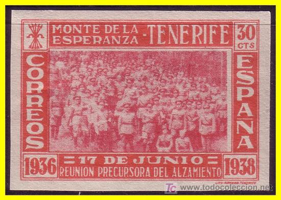 Briefmarken: CANARIAS Tenerife Guerra Civil FESOFI n&ordm; 30s * *