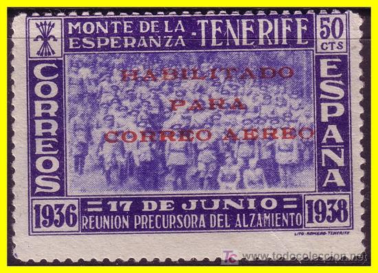 Briefmarken: CANARIAS Tenerife Guerra Civil FESOFI n&ordm; 34 * *