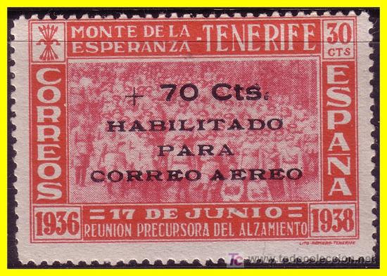 Briefmarken: CANARIAS Tenerife Guerra Civil FESOFI n&ordm; 36 * *