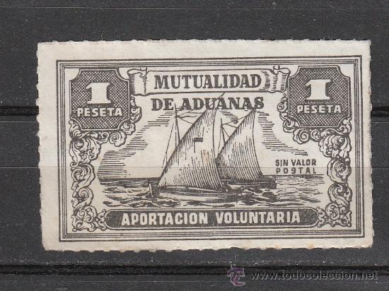 Sellos: MUTUALIDAD DE ADUANAS. 1 PTA. - Foto 1