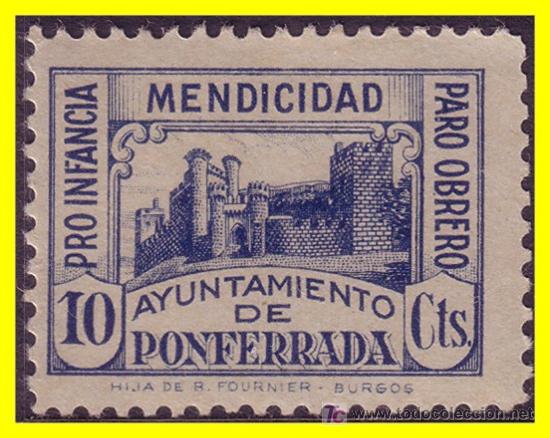Briefmarken: Le&oacute;n PONFERRADA, GUERRA CIVIL FESOFI n&ordm; 2 *