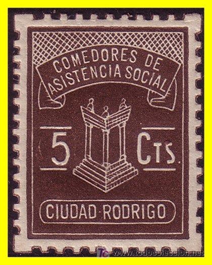 Briefmarken: Salamanca CIUDAD RODRIGO Guerra Civil, FESOFI N&ordm; 1 * *