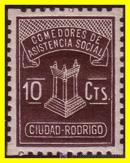 Briefmarken: Salamanca CIUDAD RODRIGO Guerra Civil, FESOFI N&ordm; 2 * *