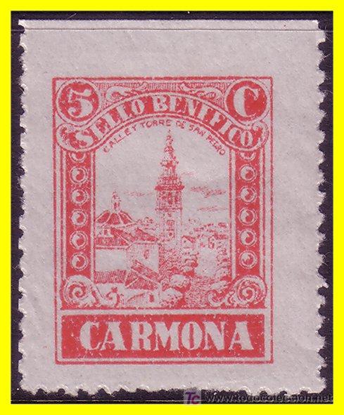 Briefmarken: CARMONA Sevilla, Guerra Civil, FESOFI n&ordm; 9 *