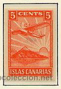 Sellos: CANARIAS. 1&ordf; EMISI&Oacute;N DE PRUEBAS. SOFIMA 10s - Foto 1