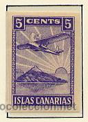 Sellos: CANARIAS. 2&ordf; EMISI&Oacute;N DE PRUEBAS. NO CATALOGADO (SER&Iacute;A SOFIMA 4As) - Foto 1