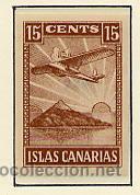 Sellos: CANARIAS. 2&ordf; EMISI&Oacute;N DE PRUEBAS. NO CATALOGADO (SER&Iacute;A SOFIMA 14As) - Foto 1