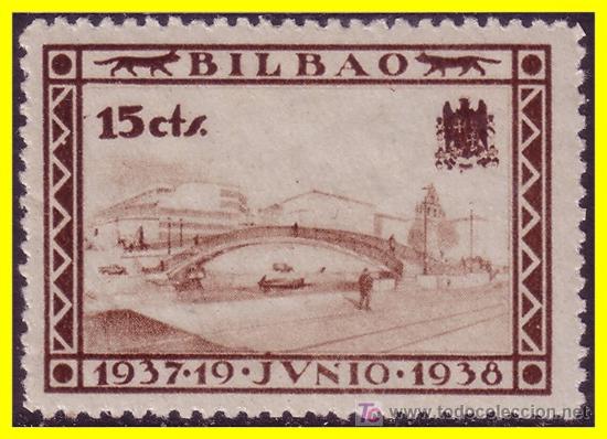 Briefmarken: VIZCAYA Bilbao, Guerra Civil, FESOFI n&ordm; 19 *