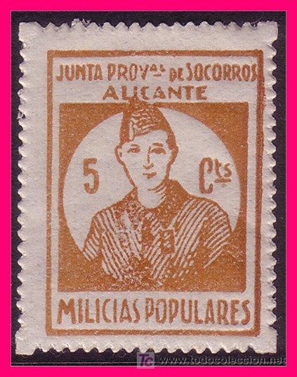Briefmarken: Alicante ALICANTE Guerra Civil, FESOFI N&ordm; 5a *
