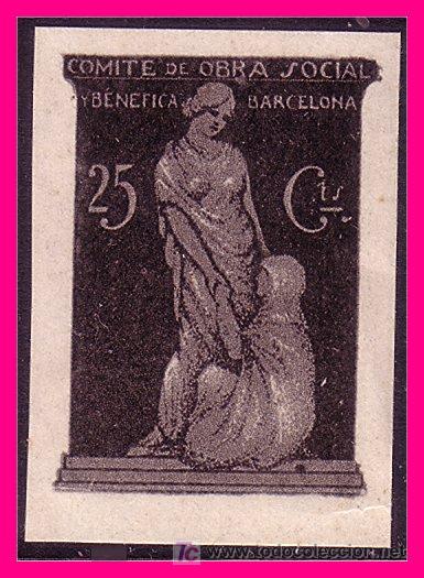Timbres: Barcelona BARCELONA Guerra Civil, FESOFI n&ordm; 116s (*) prueba en negro