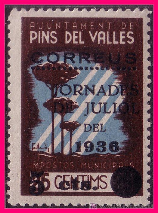 Briefmarken: Barcelona PINS DEL VALL&Eacute;S Guerra Civil, FESOFI n&ordm; 7 * *