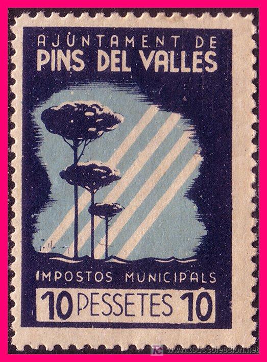 Briefmarken: Barcelona PINS DEL VALL&Eacute;S Guerra Civil, FESOFI n&ordm; 6 * *