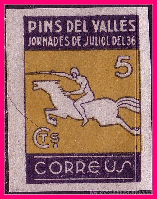 Briefmarken: Barcelona PINS DEL VALL&Eacute;S Guerra Civil, FESOFI n&ordm; 17s *