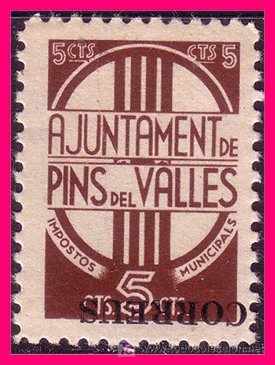 Briefmarken: Barcelona PINS DEL VALL&Eacute;S Guerra Civil, FESOFI n&ordm; 38i (*)