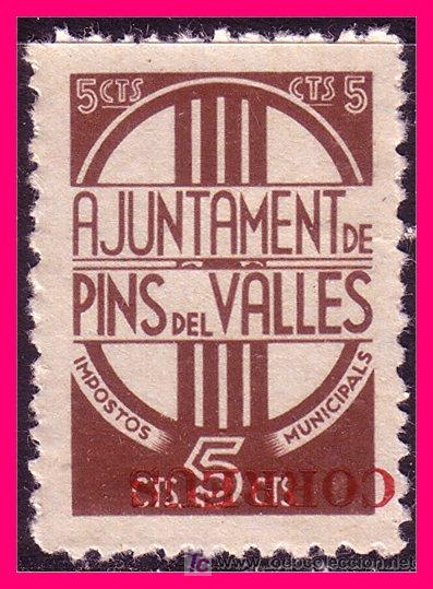 Briefmarken: Barcelona PINS DEL VALL&Eacute;S Guerra Civil, FESOFI n&ordm; 39i (*)