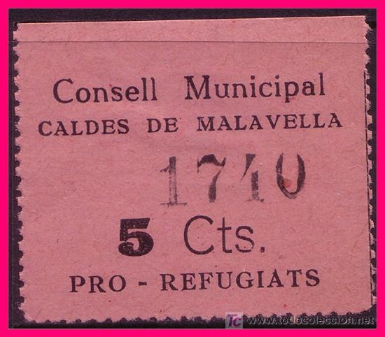 Briefmarken: Gerona CALDES DE MALAVELLA Guerra Civil, FESOFI n&ordm; 1 (*) cs