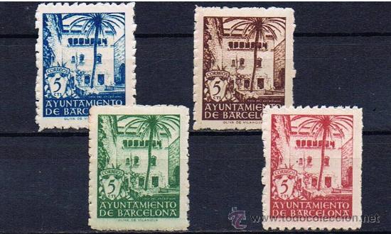 Briefmarken: Barcelona 1945 csa del arcediano 1945 nuevos * serie completa