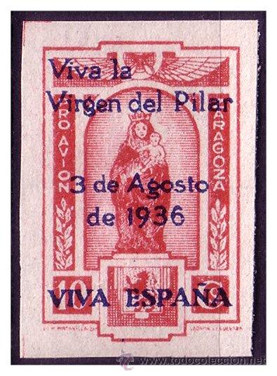 Briefmarken: ZARAGOZA Zaragoza, Guerra Civil, FESOFI N&ordm; 8s * *