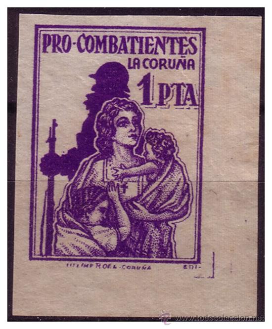 Stamps: CORU&Ntilde;A Coru&ntilde;a, Guerra Civil, FESOFI n&ordm; 44s (*)