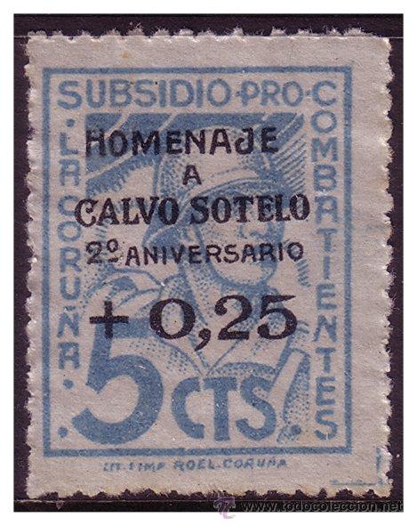 Briefmarken: CORU&Ntilde;A Coru&ntilde;a, Guerra Civil, FESOFI n&ordm; 46 (*)