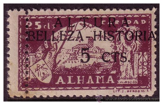 Briefmarken: GRANADA Alhama, Guerra Civil, FESOFI n&ordm; 7ddv * *
