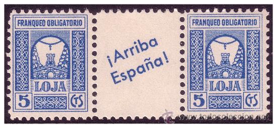 Briefmarken: GRANADA Loja, Guerra Civil, FESOFI n&ordm; 17ph * *