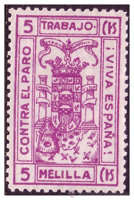 Briefmarken: MELILLA Melilla, Guerra Civil, FESOFI n&ordm; 3 (*) ss