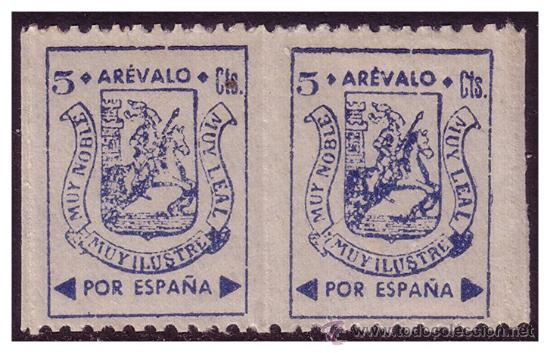 Stamps: &Aacute;vila AR&Eacute;VALO, FESOFI N&ordm; 2phs * *, Guerra Civil
