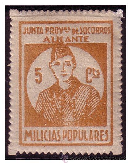 Briefmarken: Alicante ALICANTE, FESOFI N&ordm; 5 *, Guerra Civil
