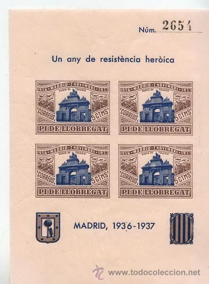 Sellos: HOJA BLOQUE PI DE LLOBREGAT - Foto 1