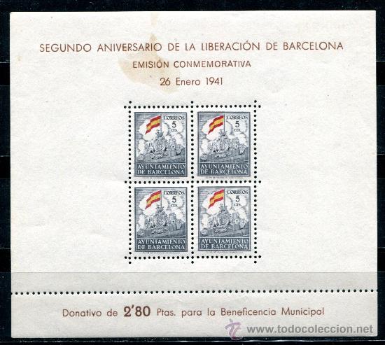 Selos: Edifil 30 de Barcelona. Nueva sin goma. Mancha visible en la foto.