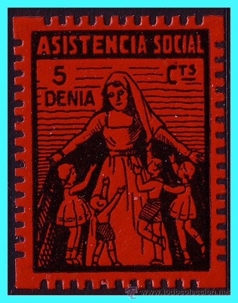 Briefmarken: ALICANTE, Denia, Guerra Civil, FESOFI n&ordm; 19 *