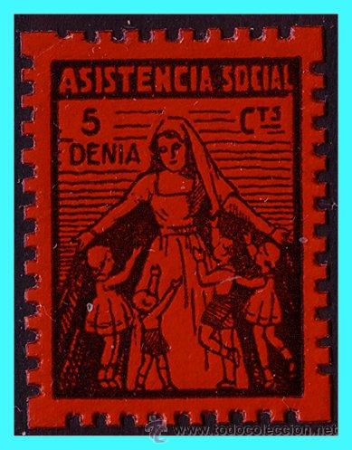 Briefmarken: ALICANTE, Denia, Guerra Civil, FESOFI n&ordm; 20 *